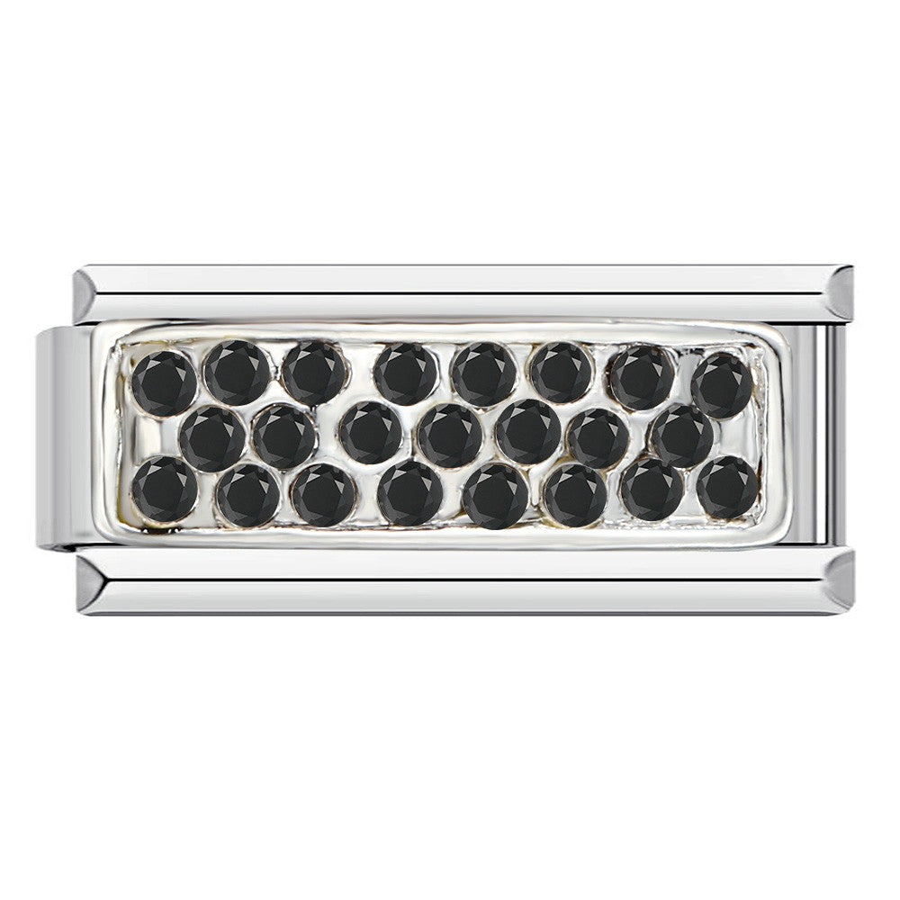 Wholesale  Italian Charm Bracelet 9mm DIY  long diamond-encrusted Creative Stainless Steel Composable Bracelet