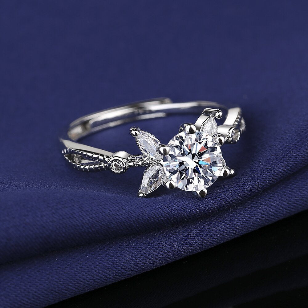 Wholesale Man-Made Diamond One Carat Moissanite Ring