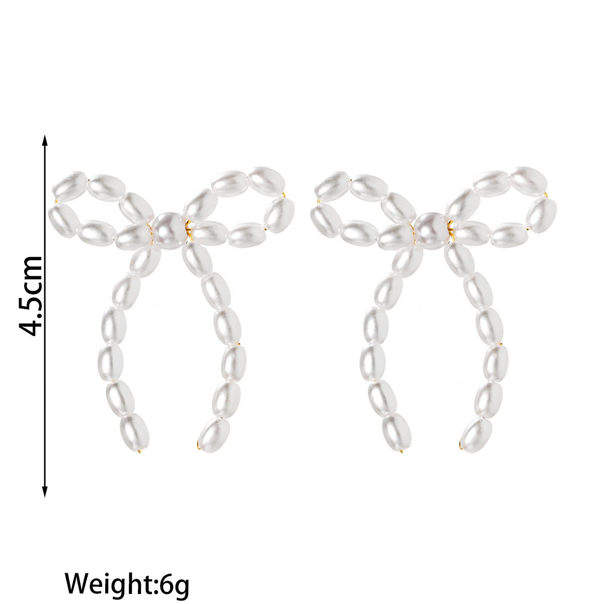 Wholesale Bow Pearl Beaded Earrings for Women