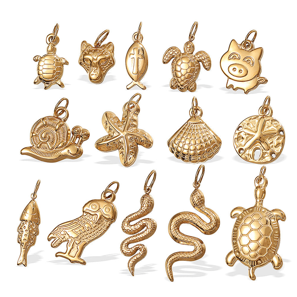 Wholesale Stainless Steel Turtle Starfish Marine Life  Charms