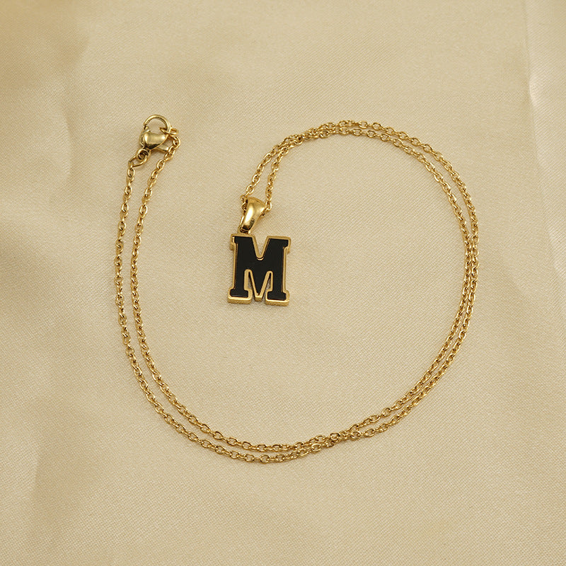 Wholesale Stainless steel letter necklace