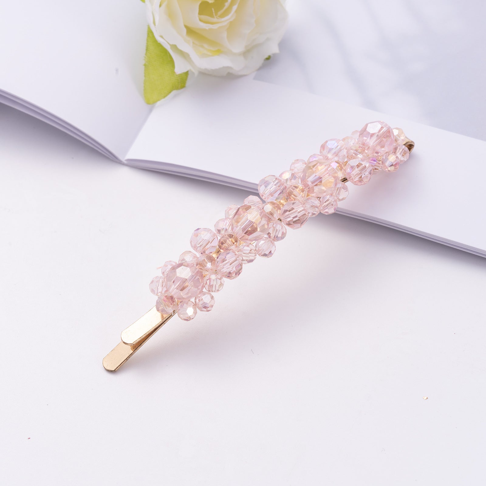Wholesale Crystal Three Flower Hair Clip Korean Minimalist Women S Fashion Accessory