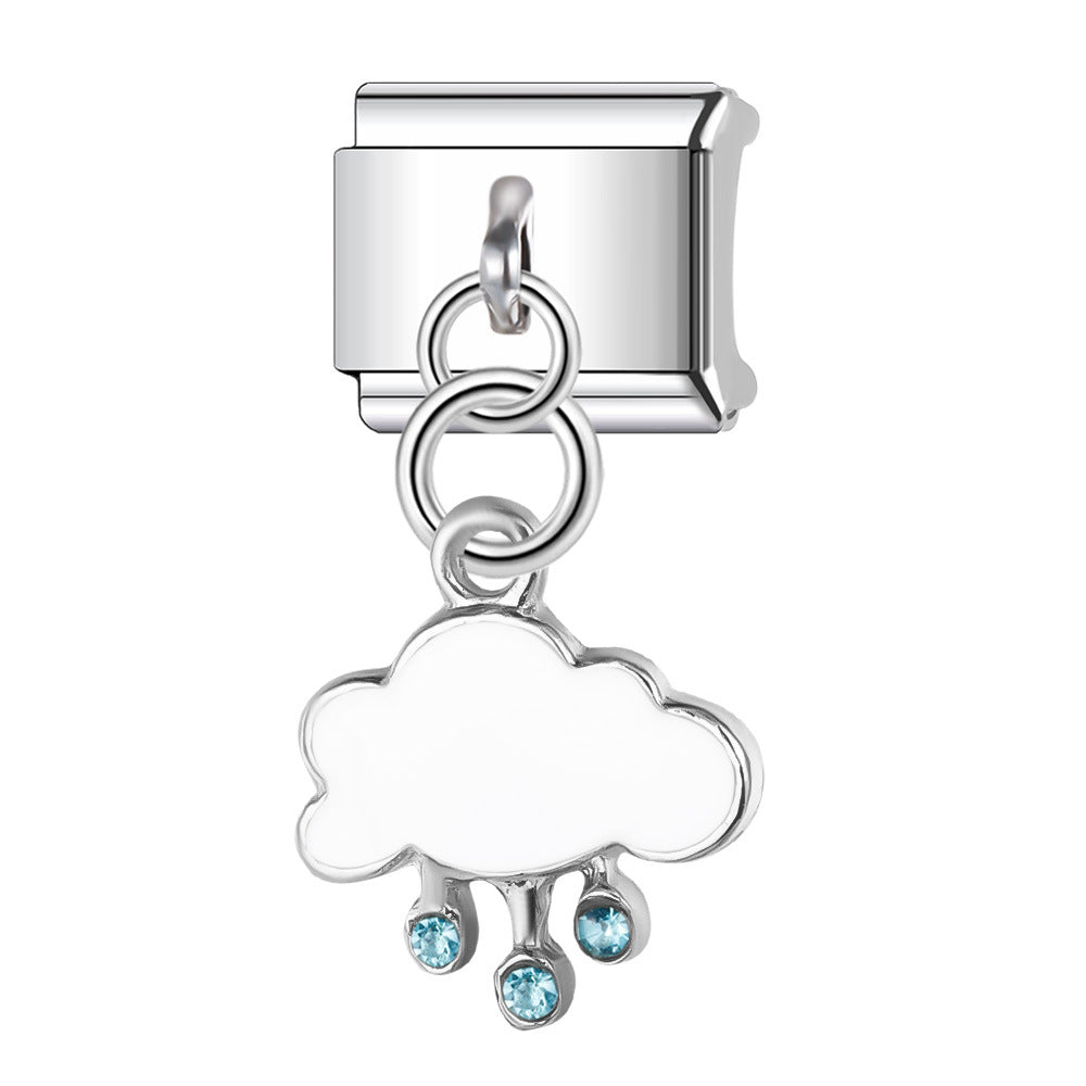 Wholesale Italian Charm Bracelet 9mm DIY Splicing Love Pendant Stainless Steel Composable Bracelet