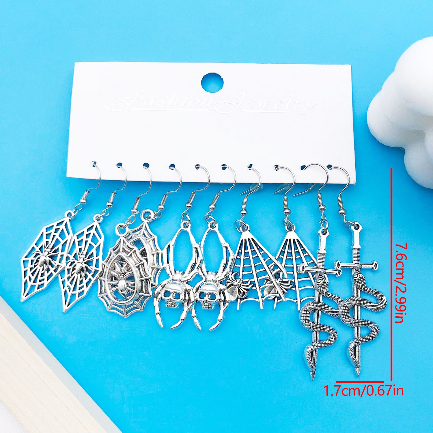 Wholesale  skull  pumpkin alloy oil drop earrings