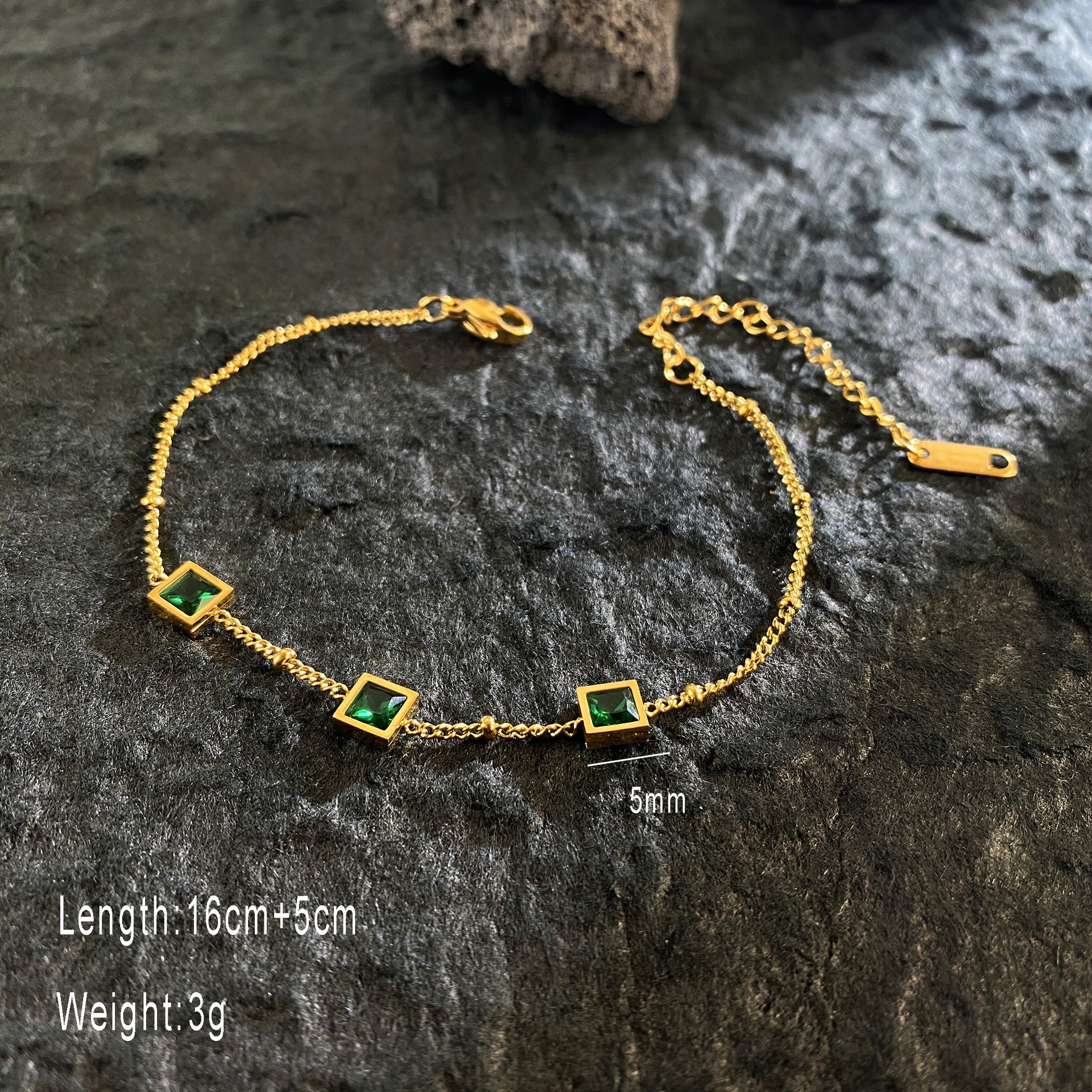 Wholesale Titanium Steel Gold Plated Laser Four Leaf Clover Pearl Bracelet ACC-BT-YuXun005