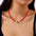 Wholesale simple summer small fresh soft pottery watermelon beads pearl necklace