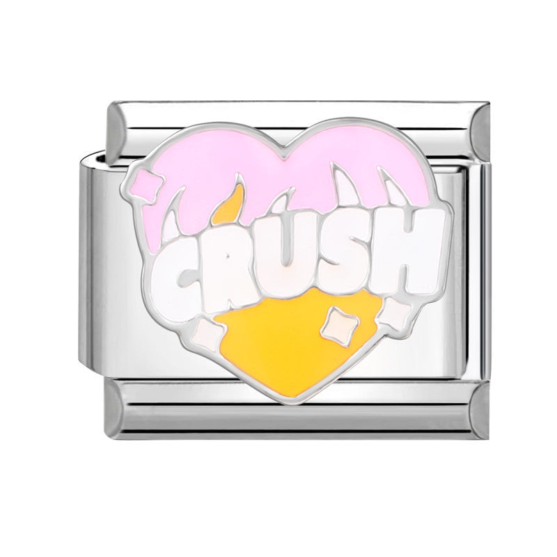 Wholesale  Italian Charm Bracelet 9mm DIY Splicing Removable Titanium Steel Cartoon Dripping Oil Composable Bracelet