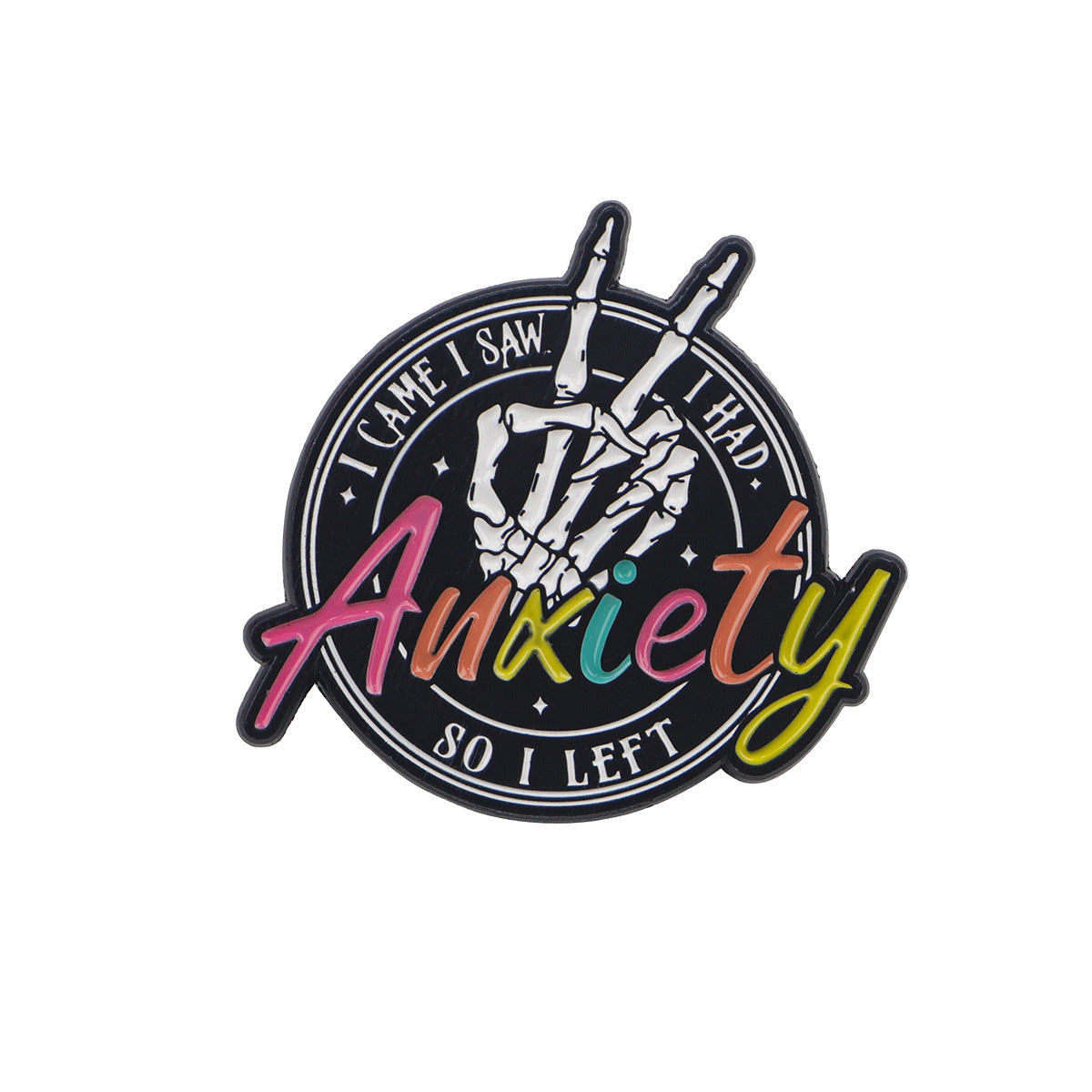 Wholesale 5pcs Alloy black and white letter skull butterfly brooch badge