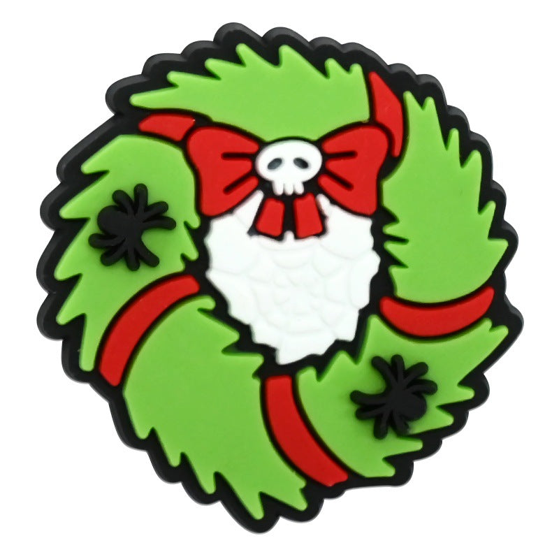 Wholesale Random 100pcs Christmas series  PVC Soft Rubber Shoe Buckle Decoration