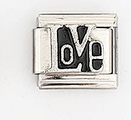 Wholesale Stainless Steel Italian Charm Bracelet Love Letter DIY Elastic Band Unisex Everyday Jewelry Accessory