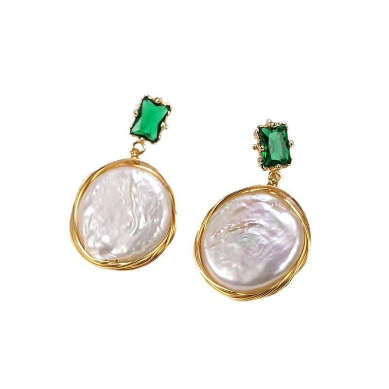 Wholesale  Baroque Pearl Earrings Irregular Earrings  Light Luxury Earrings