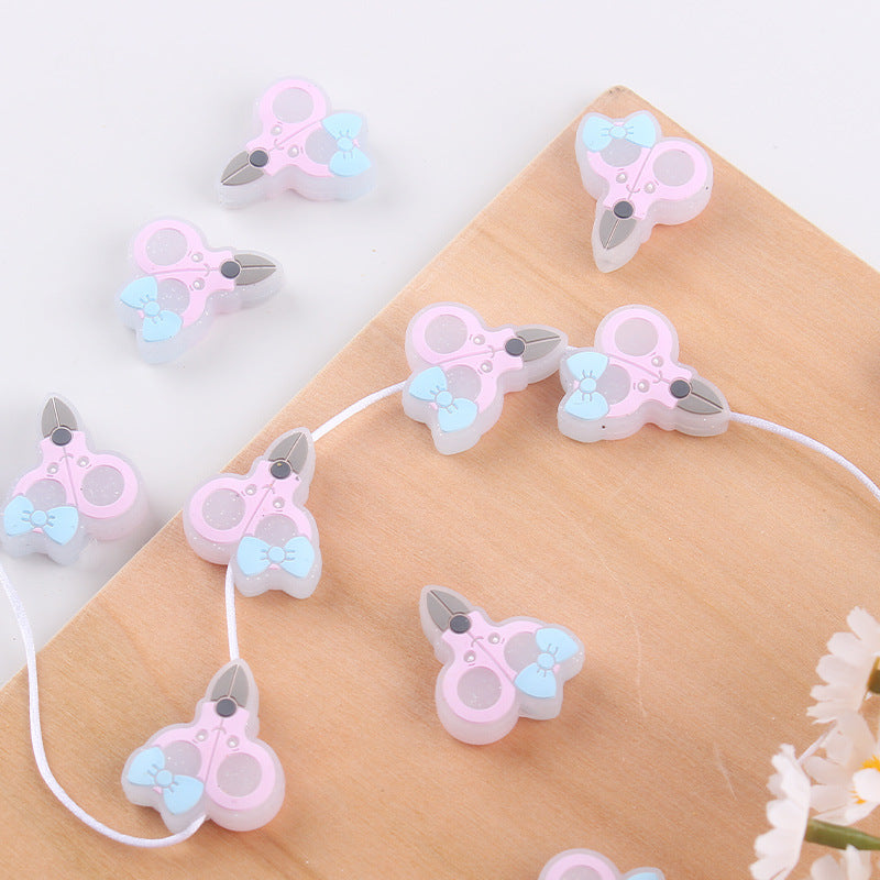 Wholesale Cartoon Cute Scissors Series Focal Beads DIY Bead Accessories