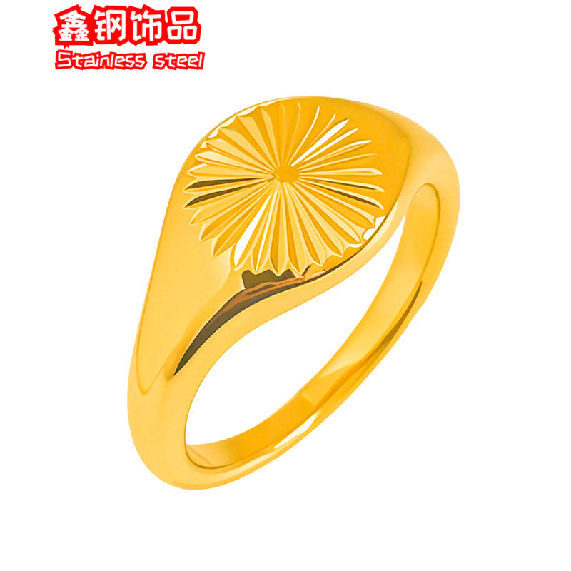 Anneau d'amour d'acier en gros titane