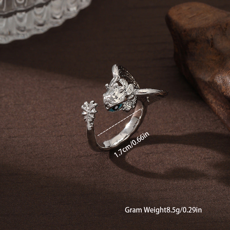 Wholesale Men's Hip-hop Style Retro Zinc Alloy Open Adjustable Ring ACC-RS-YunJ016