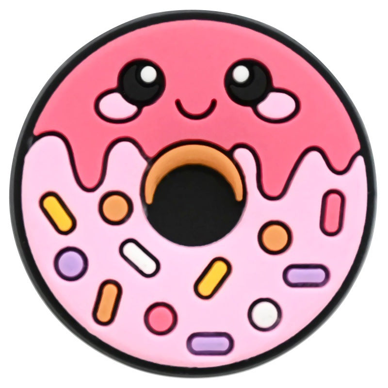 Wholesale Random 100pcs Cartoon Food Series  PVC Soft Rubber Shoe Buckle Decoration