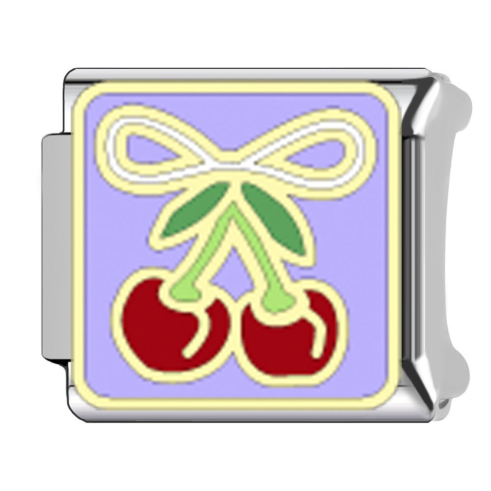 Wholesale  Italian Charm Bracelet 9mm DIY  fruit cherry Creative Stainless Steel Composable Bracelet