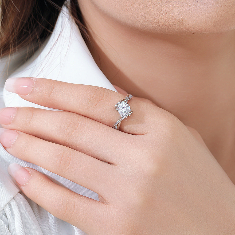 Wholesale Chic Copper Zircon Angel Kiss Ring Women S Fashion Jewelry Accessory Boutique Resale