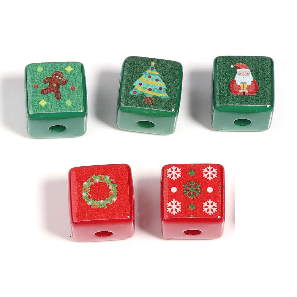 Wholesale 10pcs  Colorful Christmas Tree Focal Beads DIY Bead Accessories