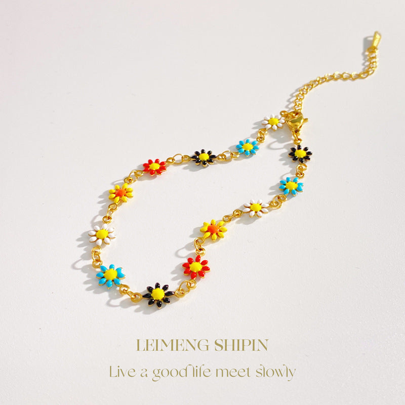 Wholesale Summer Daisy Flower Bracelet