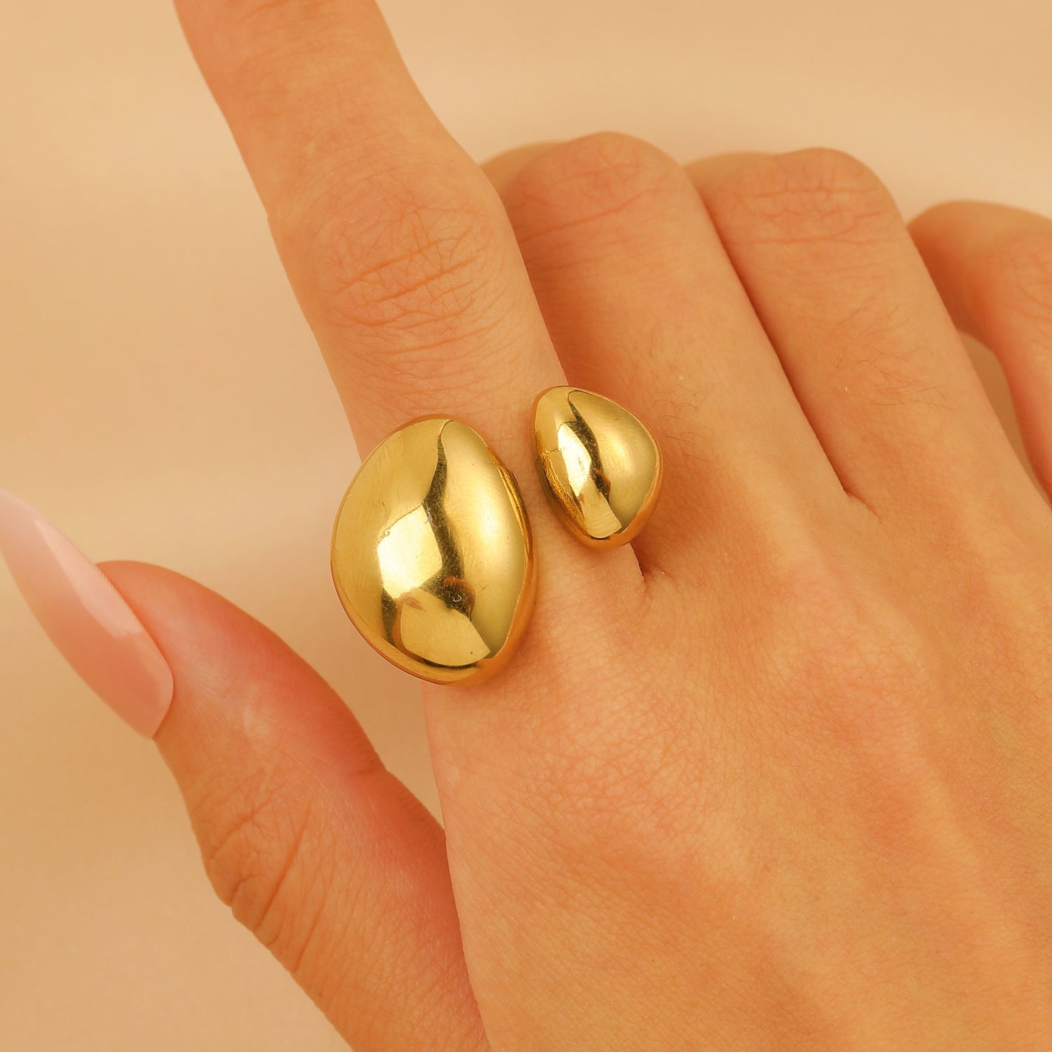 Wholesale small large ball stainless steel ring  accessories jewelry