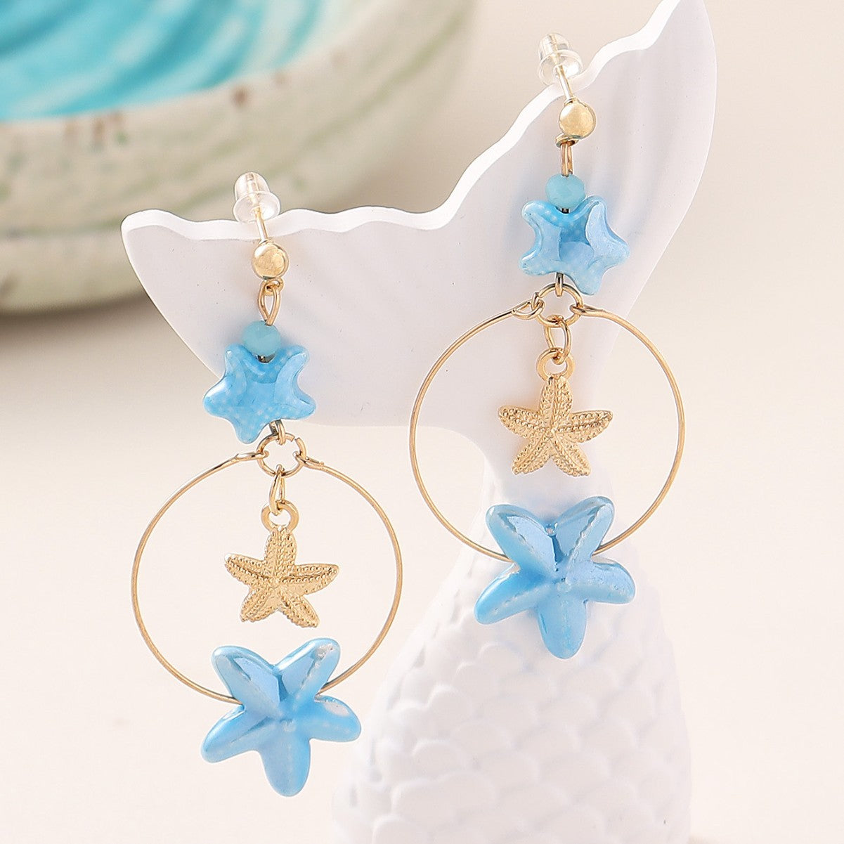Wholesale Starfish light luxury earrings