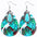 Wholesale Western Denim style Aztec wind drop-shaped leather earrings