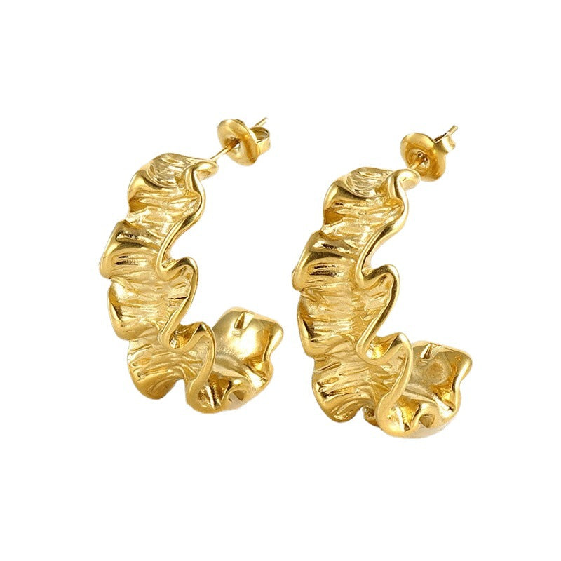 Wholesale 18K  style lava titanium steel earrings