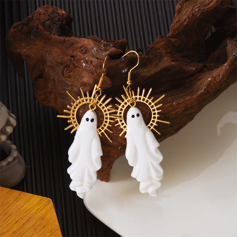 Wholesale Halloween Artificial Human Skeleton Pattern Earrings