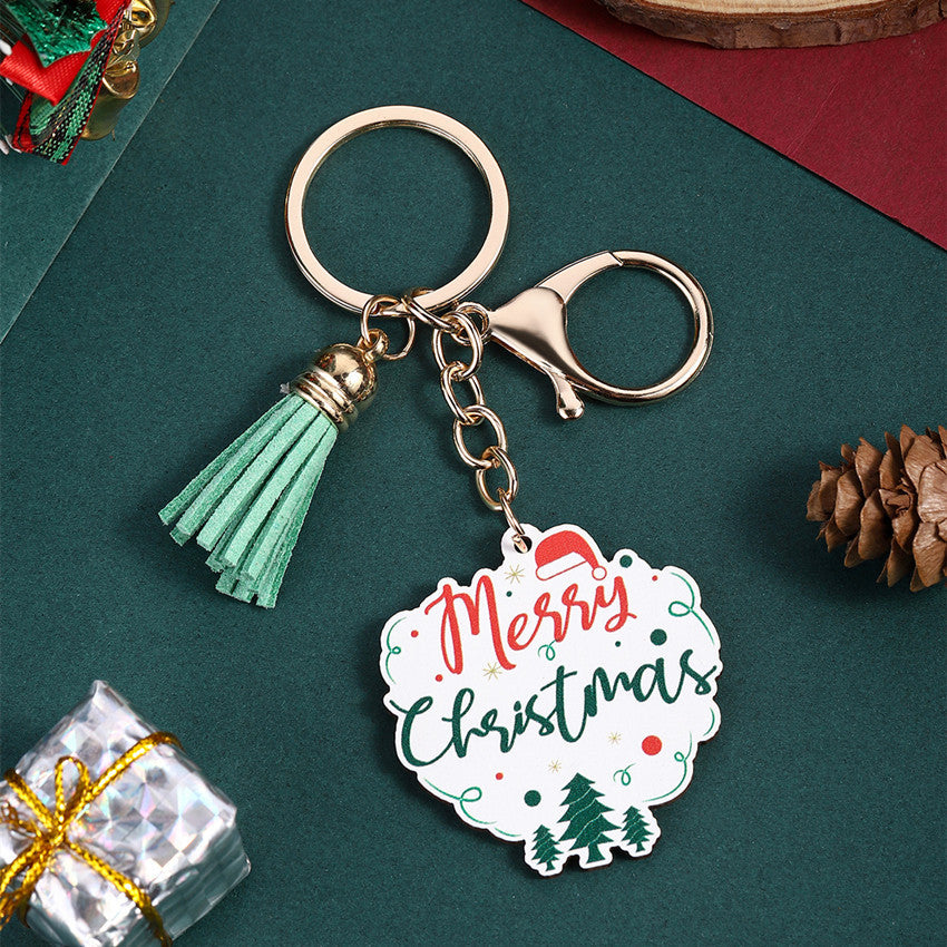 Wholesale Christmas Series Santa Claus Tassel Keychain ACC-KC-RongRui013