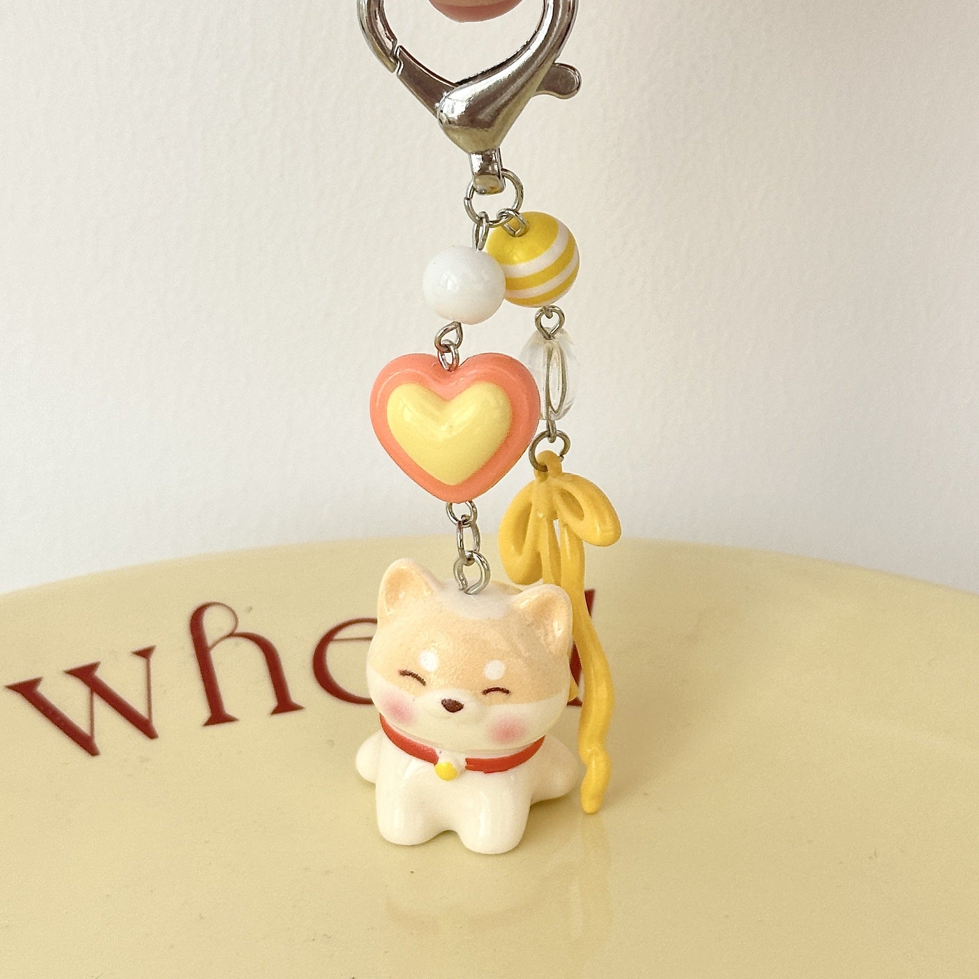 Wholesale Cartoon Cute Puppy Beaded Keychains