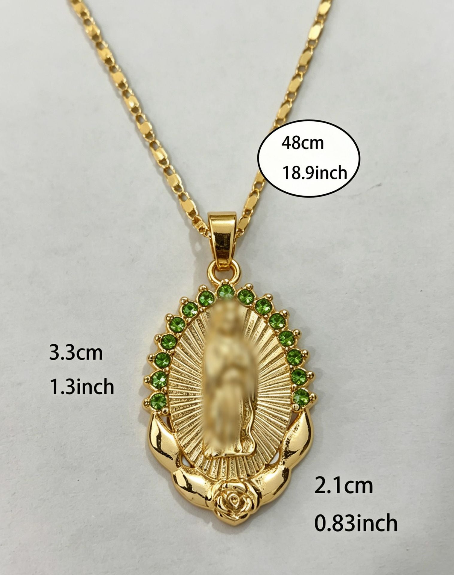 Wholesale Two-Color Electroplated Virgin Mary Pendant Necklace,  Religious Jewelry Accessory for Women
