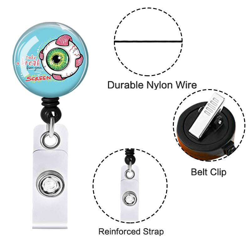 Wholesale Fashion Cartoon Organ Retractable Badge Holder ABS 650mm - Gift or Everyday Use