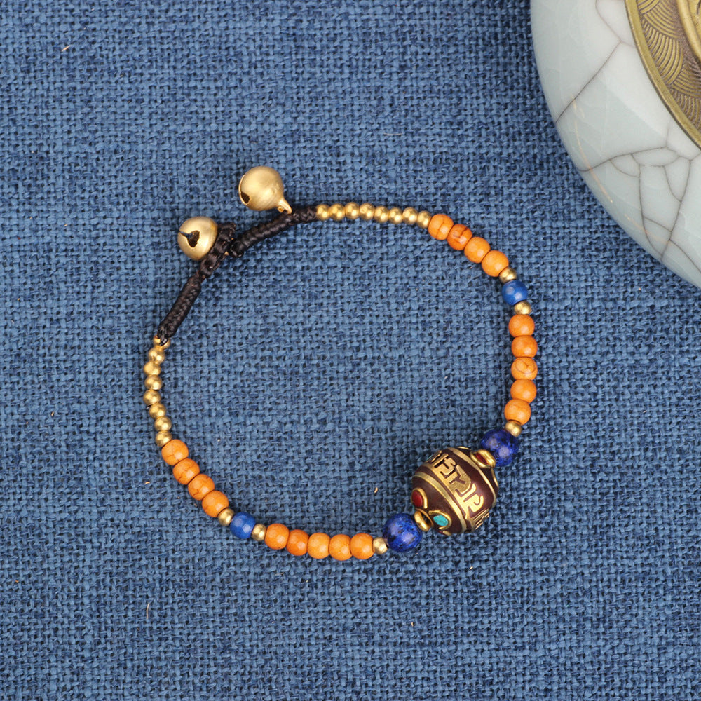 Wholesale Ethnic Retro Tibetan Hand-woven Turquoise Bracelet