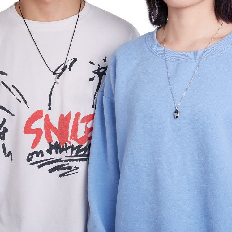 Wholesale Love Magnet Magnetic Heart-shaped Stitching Necklaces ACC-NE-Hanyu004