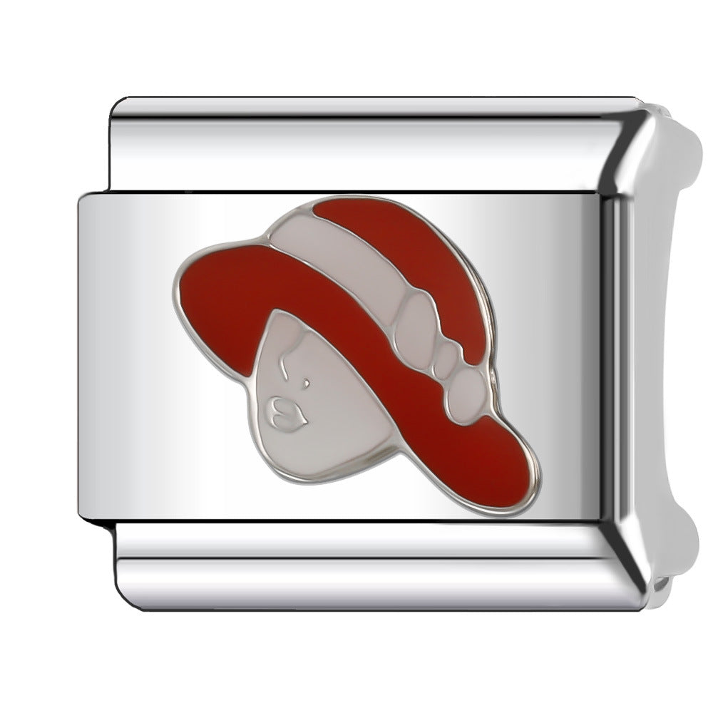 Wholesale Italian Charm Bracelet 9mm DIY Splicing Creative Pattern Stainless Steel Composable Bracelet