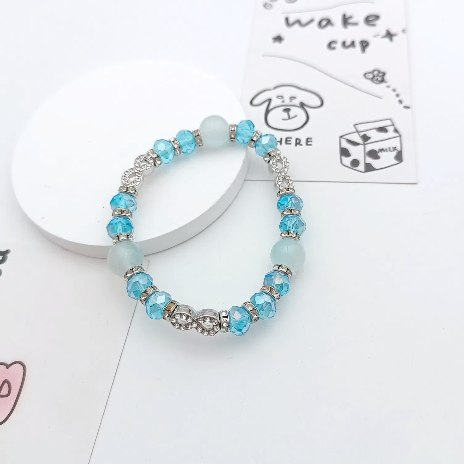 Wholesale glass diamond beaded bracelet