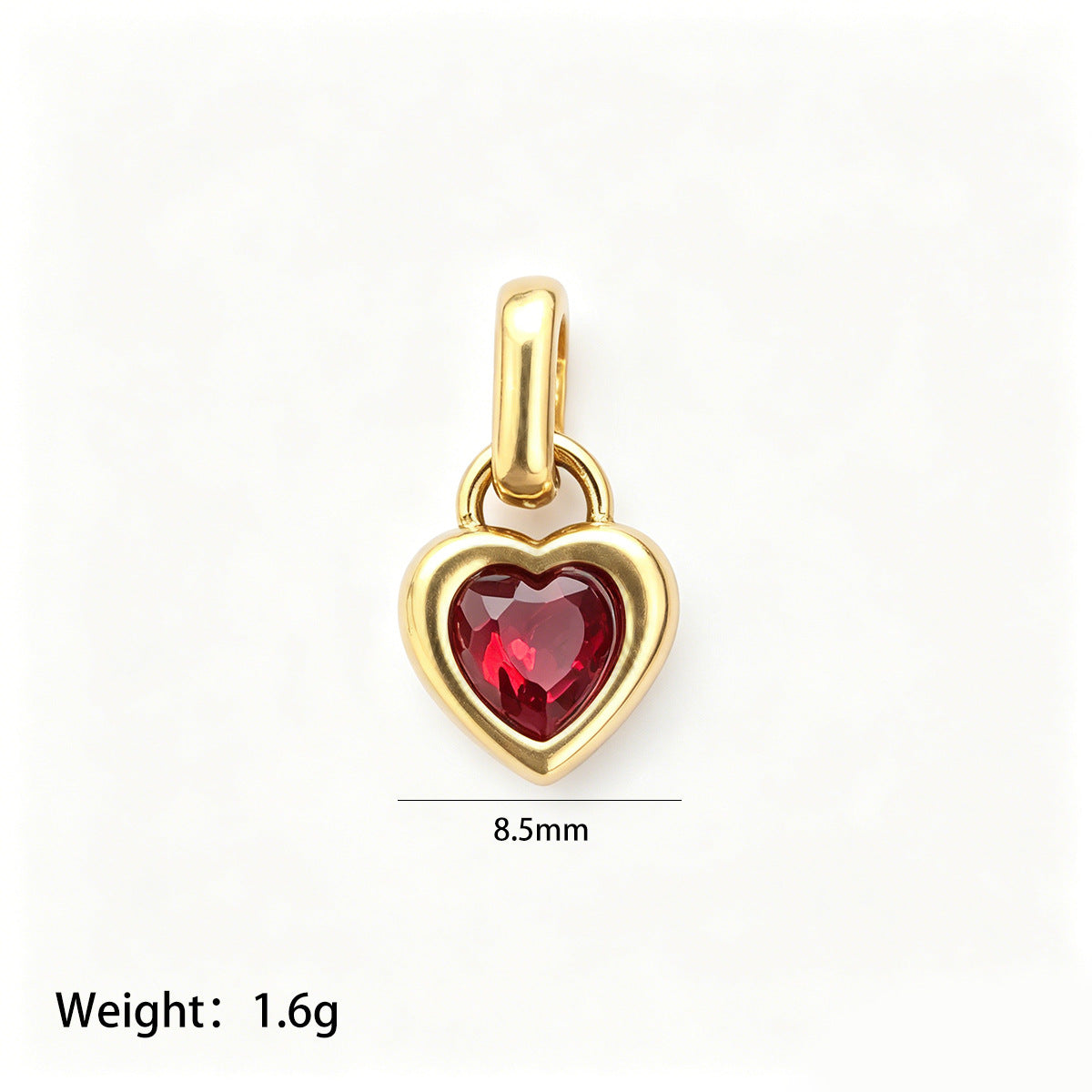 Wholesale Stainless Steel Heart Birthstone Pendant With Zircon Stylish Women S Jewelry Accessory For Gift And Boutique Resale
