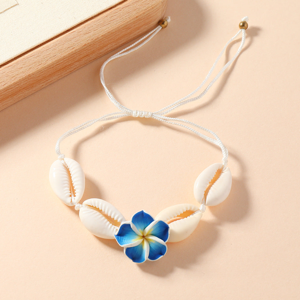 Wholesale Bohemian Style Beach Flower Shell Bracelet Anklet ACC-BT-Saih015