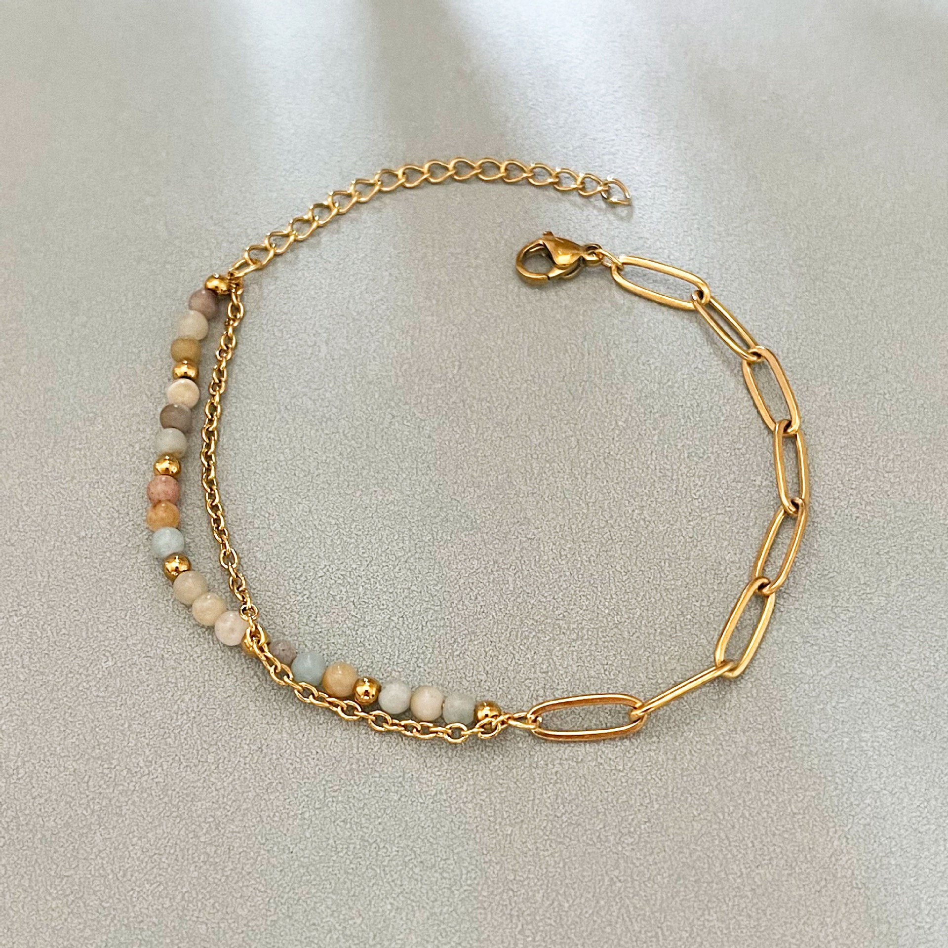 Wholesale Natural Stone Beaded Double-Layer Bracelet