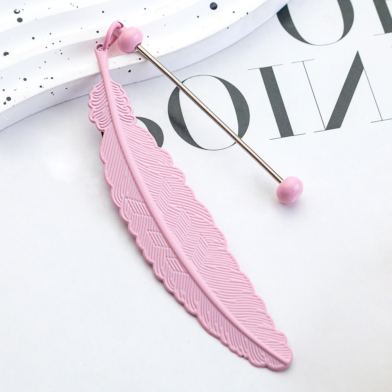 Wholesale Beadable Bar Feather Bookmark DIY Beaded Bookmark ACC-BM-HuaH002