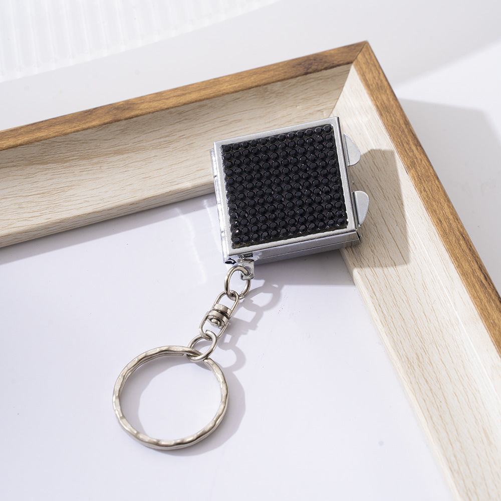 Wholesale Colorful Rhinestone Mini Makeup Mirror Keychains ACC-KC-ZhiYa052