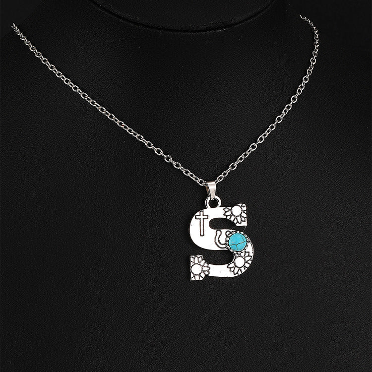 Wholesale Bourbon Mia Style English Letter Necklace ACC-NE-Yuj001