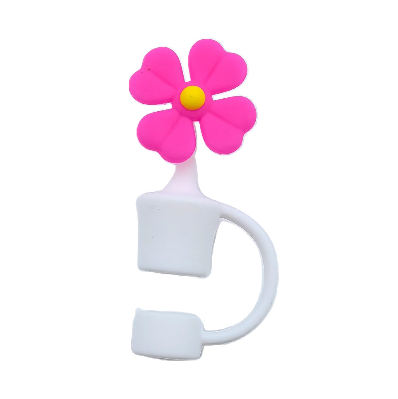 Wholesale 10pcs Flowers 10mm PVC Soft Straw Tube Cap