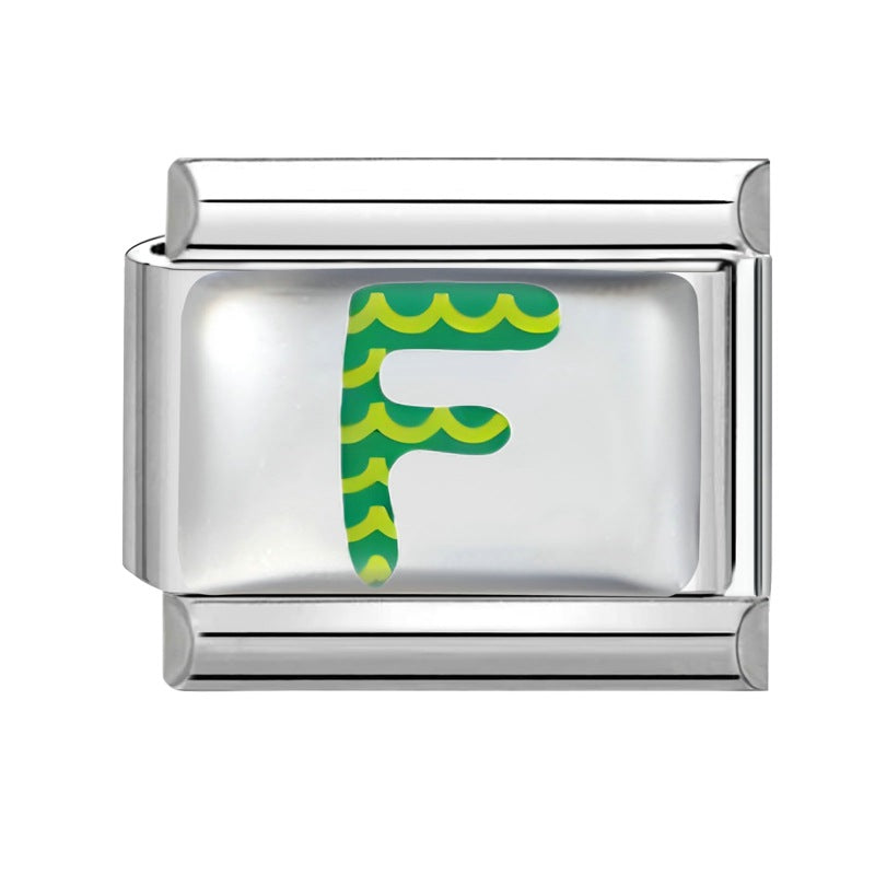 Wholesale 9mm Italian Charm Starter Bracelets DIY Letter Series Stainless Steel Composable Bracelet