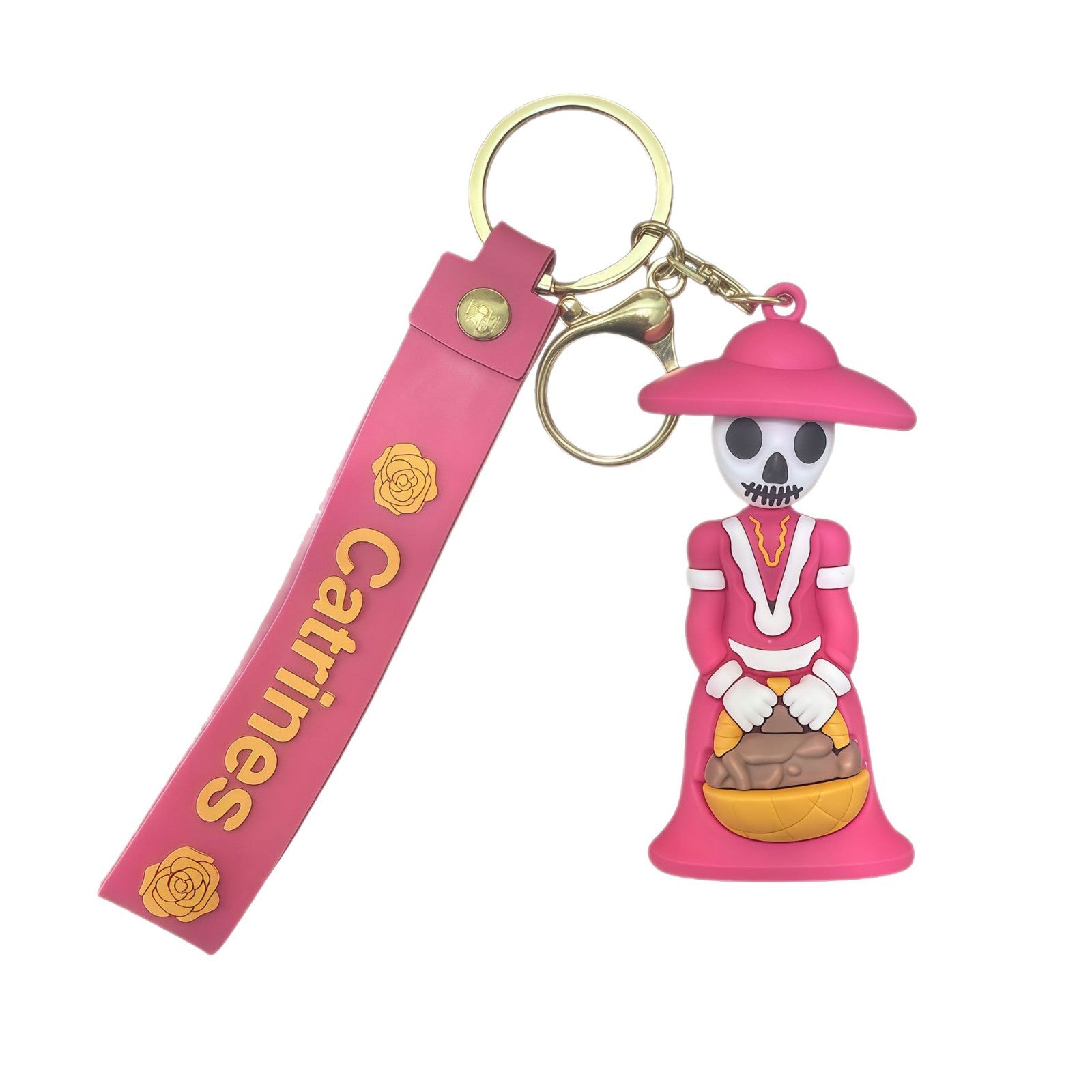 Wholesale Zombie Bride and Groom  Skeleton Keychain Doll PVC Bag Charm Gift