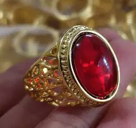 Wholesale Stylish Unisex Imitation Agate Rectangular Gemstone Ring Gold Green Contion Design Fashion Jewelry for Everyday Wear