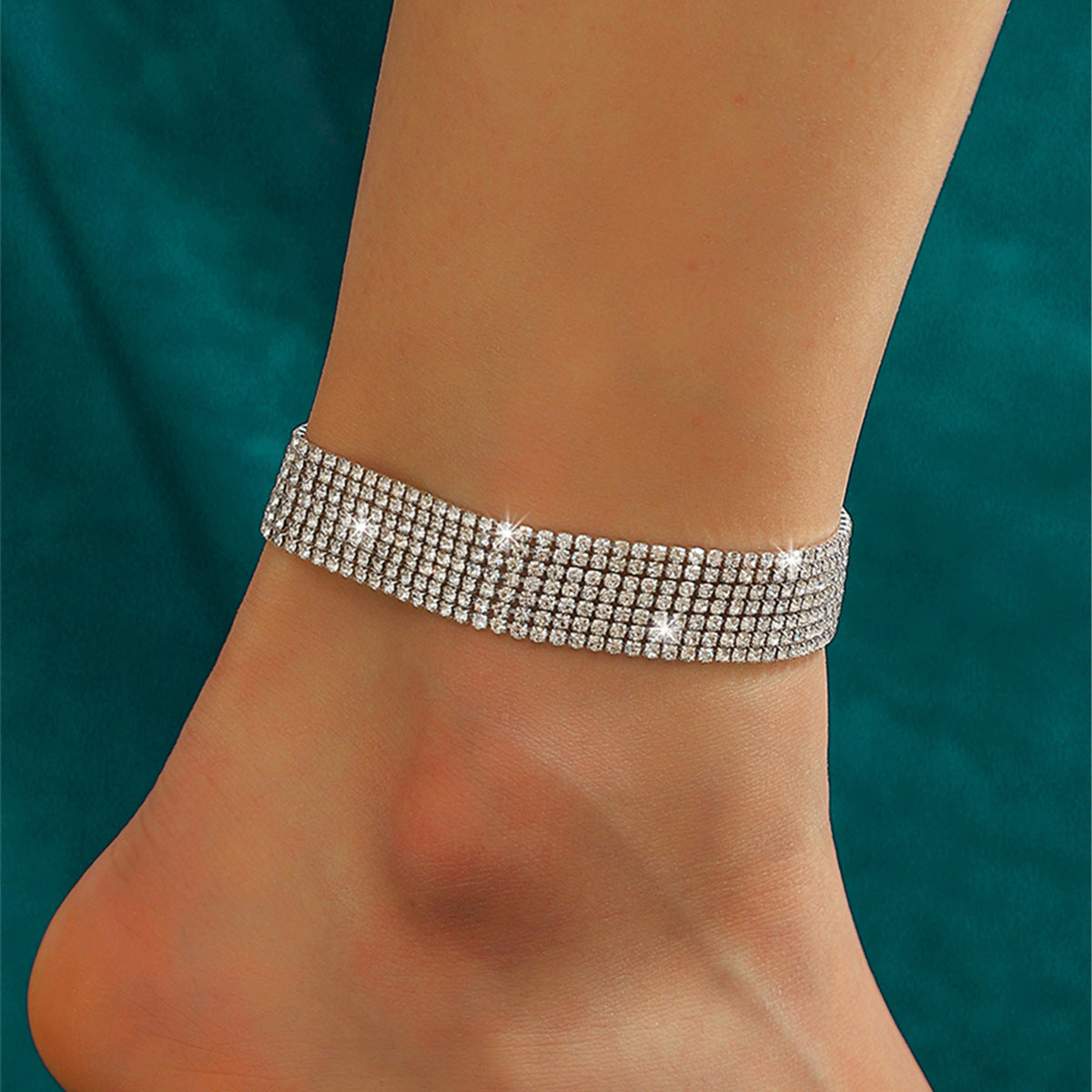 Wholesale full diamond luxury anklet