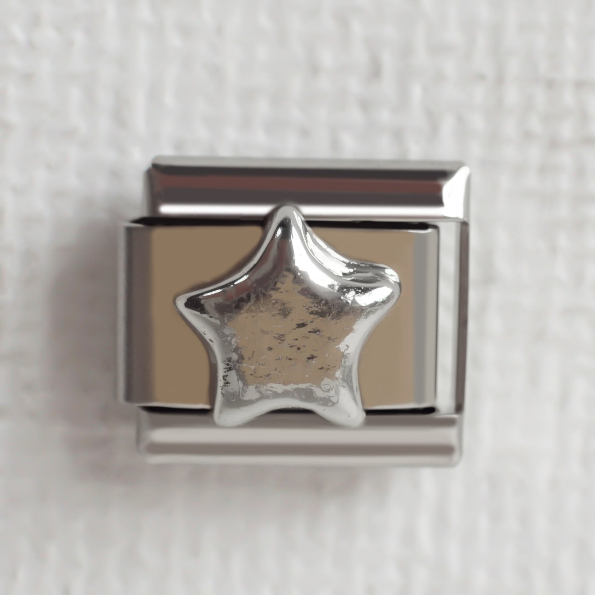 Wholesale 5pcs/ pack Makeup &  Accessories Enamel Italian Charms Single Section Creative Stainless Steel Composable Bracelet