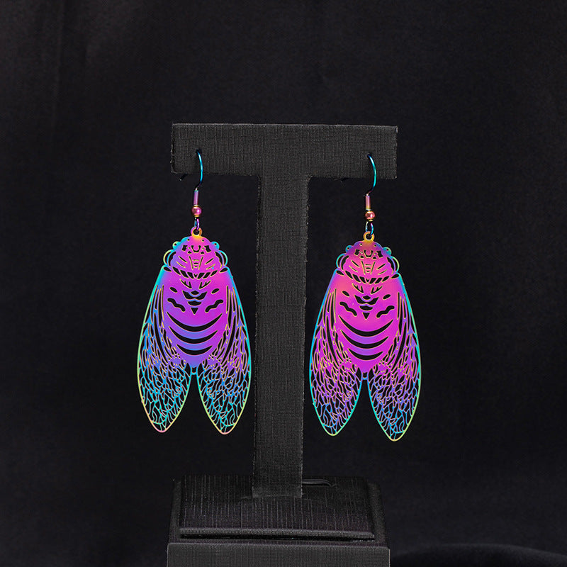 Wholesale Hollow Sun God Colorful Earrings