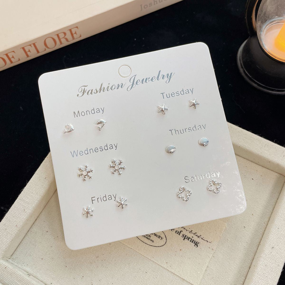 Wholesale Exquisite and Compact Mini Earring Set Silver Needle Earrings Simple Small Earrings